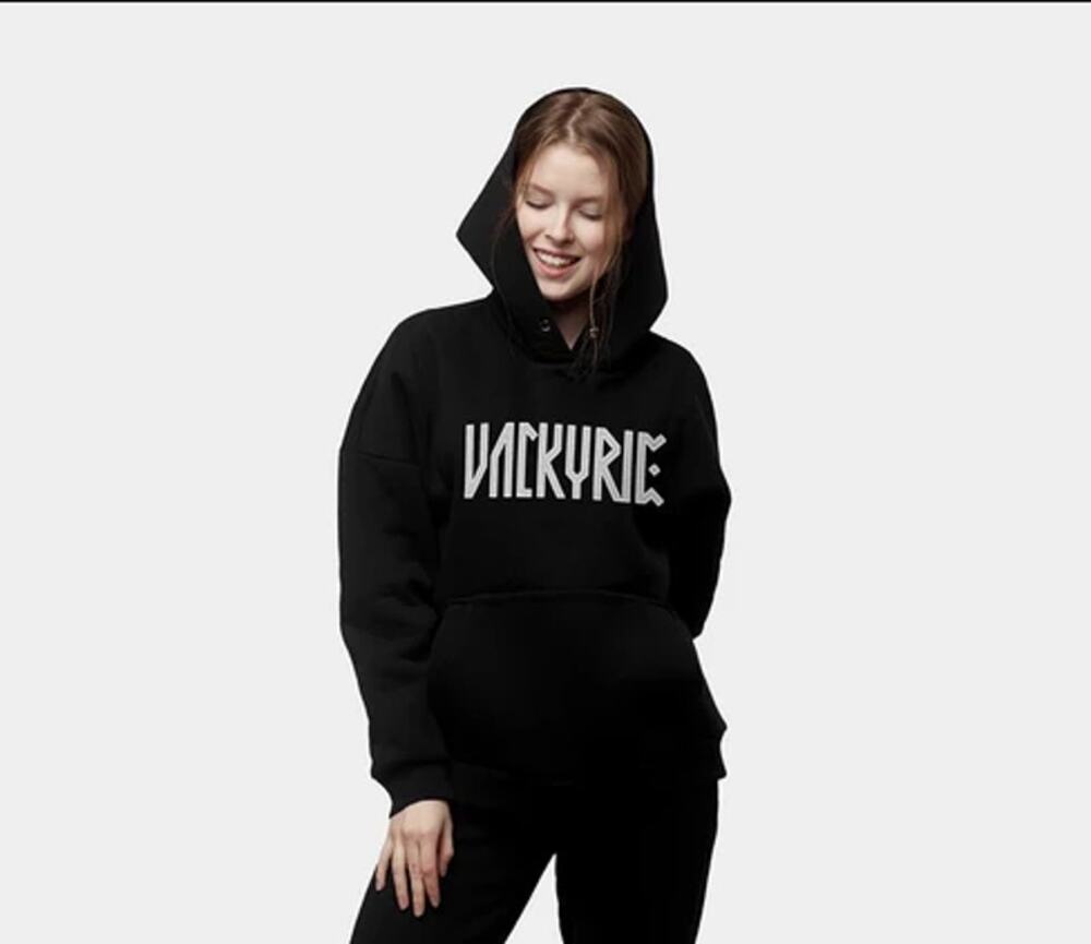 Nordikido Valkyrie Embroidered Hoodie Sz L